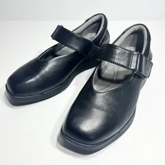 【極美品】fitfit ライトウェイト ベルクロ ワイドストラップ パンプス 22.5cm 黒