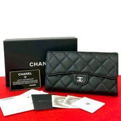 ほぼ未使用 箱 袋付 シール有 ランダム番台 CHANEL シャネル マトラッセ ココマーク レザー キャビアスキン 三つ折り 財布 ホワイト 21956 CHANEL - ほぼ未使用 箱 袋付 シール有 ランダム番台 CHANEL シャネル