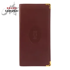 CARTIER カルティエ マストライン ボルドー ゴールド金具 レザー 長財布 札入れ メンズ 505748【中古】