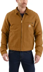カーハート メンズ アウター ジャケット・ブルゾン Carhartt Mens Washeduck Detroit Jacket Carhartt Brown ブラウン