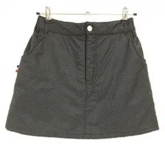 【美品】マリクレールスポール 中綿スカート 黒×グレー ドット  ウエスト後ろゴム  レディース M ゴルフウェア marie claire