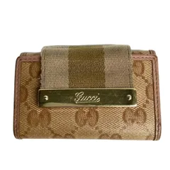 GUCCI(グッチ) キーケース GGプラス・GGスプリーム 181673 ライトピンク×ベージュ×マルチ 6連フック レザー