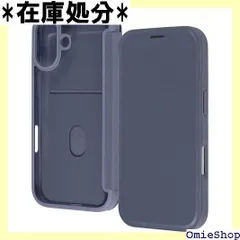 レイ・アウト iPhone 17用 ケース 手帳型 クリア フリップ 背面クリア 耐衝撃 マグネット 衝撃なじむ 透明 保護 シンプル カバー スマホカバー スマホケース ネイビー 3672