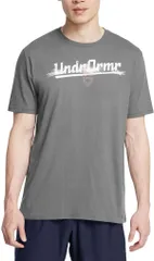 アンダーアーマー メンズ トップス Tシャツ Under Armour Mens Baseball Script Short Sleeve TShirt Grey グレー