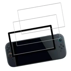 For Switch 2 ガラスフィルム 液晶保護フィルム 国産旭硝子素材製 9H 表面硬度 強化ガラス 耐傷性 画面保護フィルム 2枚セット ガイド枠付き