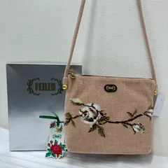 Y9934　FEILER　フェイラー　ショルダーバッグ　ローザソアーヴェ　タグ付き　箱入り　シュニール織り　ピンク　ピンクベージュ　レディース　シンプル　きれいめ　花柄　フラワー