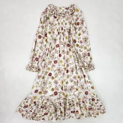 美品　ピンクハウス　ロングワンピース　現行　フリル　フラワープリント　マキシ丈