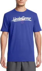 アンダーアーマー メンズ トップス Tシャツ Under Armour Mens Baseball Script Short Sleeve TShirt Royal