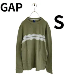 GAP オリーブグリーン S ストライプTシャツ