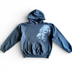 【00s】Marilyn Monroe フォトプリント プルオーバーパーカー ブラック Size M