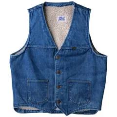 古着 80年代 ラングラー Wrangler NO-FAULT DENIMS デニムベスト USA製 メンズM相当 ヴィンテージ/eaa608688