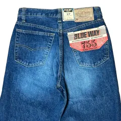未使用 BLUE WAY 755 RIDER STRAIGHT ハイウエスト テーパードデニム インディゴ サイズ27 レディースL ブルーウェイ ライダーストレートのサムネイル