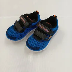 ​【新品】スケッチャーズ ベビースニーカー 子供靴  ベビー スニーカー こども 靴 シューズ マジックテープ ベビーシューズ ブルー ベビー靴 11cm 12cm SKECHERS Flex Advantage-Mini Blast 95097N