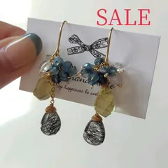 【SALE】トルマリンクォーツetc.天然石のピアス