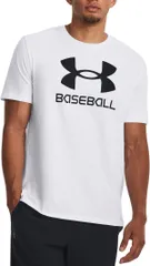 アンダーアーマー メンズ トップス Tシャツ Under Armour Mens Baseball Icon TShirt WhiteBlack ホワイト