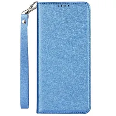 Plus/iPhone 6 Plus 兼用 ケース カバー 6S 薄型 高級PUレザー アイフォン6 プラス アイフォン6s iPhone プラス 手帳型 ケース マグネット式 ベルトなし Elick ストラップ付き カード収納 スマホケース ブルー