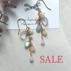 【SALE】カラフルオパールと天然石のピアス