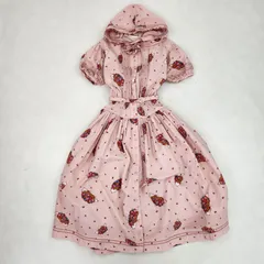 ピンクハウス　ロングワンピース　希少　フルーツタルト　フード付き　フリル　マキシ丈