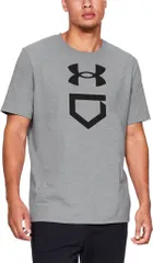 アンダーアーマー メンズ トップス Tシャツ Under Armour Mens Baseball Plate Short Sleeve TShirt SteelWhite ホワイト
