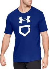 アンダーアーマー メンズ トップス Tシャツ Under Armour Mens Baseball Plate Short Sleeve TShirt RoyalWhite ホワイト