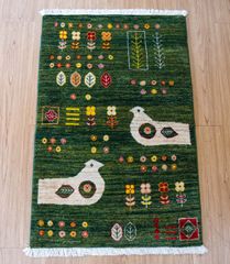 100cm 丸 ペルシャ手織りギャッベ カシュクリギャッベ リーズバフト