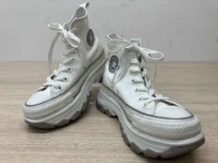 converse コンバース ALLSTAR オールスター 厚底 厚ソール キャンバス スニーカー サイドジップ オフホワイト サイズ23cm