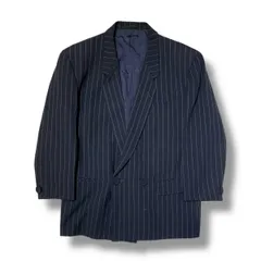 88AW archive COMMEdesGARCONSHOMMEPLUSテーラードジャケットデカボタンストライプダブルジャケット サイズS コムデギャルソンオムプリュス