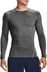 アンダーアーマー メンズ トップス シャツ Under Armour Mens HeatGear Compression Long Sleeve Shirt Carbon HeatherBlack ブラック