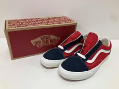 美品 VANS バンズ VN000D9YY9T OLD SKOOL 2-TONE オールドスクール 26.5cm スニーカー スエード  ネイビー レッド 751505