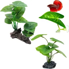 ST TS ベタ 休憩 人工水草 3点 アクアリウム 水槽 流木 レイアウト 熱帯魚 メダカ エビ 金魚 隠れ家 セット