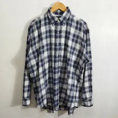 90s Ralph Lauren ラルフローレン BLAIRE ボタンダウン シャツ チェック 長袖 BD 古着 vintage ポニー 刺繍 コットン メンズ S ブルー系 B602