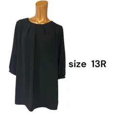 No.176 (♡)ブラック ブラウス シンプル 無地