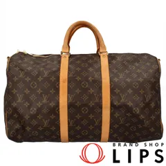 ルイ・ヴィトン キーポルバンドリエール50 M41416 モノグラム レディース ボストンバッグ ブラウン  美品 【中古】