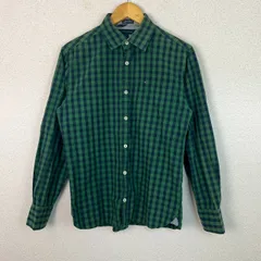 TOMMY HILFIGER トミーヒルフィガー 長袖シャツ チェック柄 グリーン Mサイズ メンズ 古着 ストリート シティーボーイ