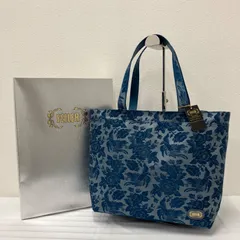 Y9921　FEILER　フェイラー　トートバッグ　パラディス　ブルー　青　タグ付き　箱入り　ジャカード　ジャガード　レディース　ハンドバッグ　シンプル　きれいめ　上品