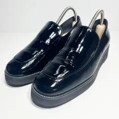 美品 LE TALON ルタロン 厚底 スタッズピース ローファー 23cm 黒