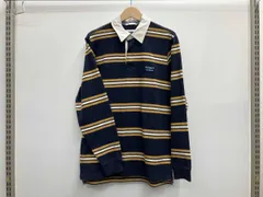 L.L.Bean ｴﾙｴﾙﾋﾞｰﾝ 長袖ﾎﾟﾛｼｬﾂ rugger PERU製 ﾗｸﾞﾋﾞｰｼｬﾂ ﾌﾞﾙｰ ｲｴﾛｰ サイズM