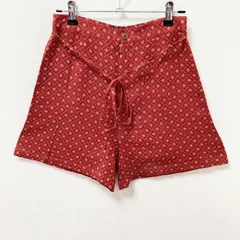 古着　美品　Ralph Lauren　ラルフローレン　キュロット　子供服　総柄　ショートパンツ　キッズ　150サイズ　ドライ　レッド　赤　ハーフパンツ　子供服　ポケット