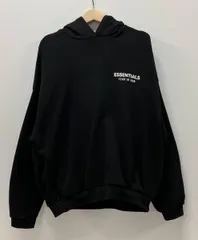 ESSENTIALS エッセンシャルズ パーカー FEAR OF GOD フィアオブゴッド 裏起毛 ロゴ サイズS ブラック 綿80% ポリエステル20% ベトナム製