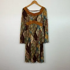 CECIL McBEE セシルマクビー ワンピース 総柄 ブラウン Mサイズ レディース 古着 ギャル Y2K