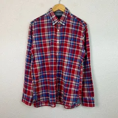 TOMMY HILFIGER トミーヒルフィガー 長袖シャツ チェック柄 レッド XLサイズ メンズ 古着 ストリート シティーボーイ アメカジ