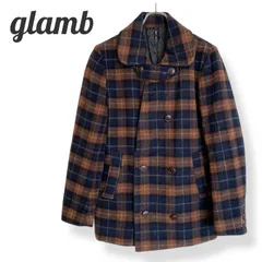 glamb グラム ブラウン×ネイビー×グリーン メンズ アウター 長袖 ジャケット ピーコート カジュアル 【サイズ2】Mサイズ相当 982KZのサムネイル