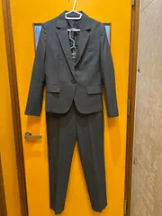 【G5-60】◇ THE SUIT COMPANY サイズトップス40 パンツ38 ビジネススーツ　パンツ上下セット　グレー　レディース