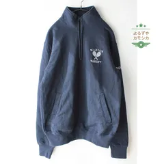 アメリカ古着　Champion　チャンピオン　ハーフジップ　トレーナー　スウェット　裏起毛　ジャージ　刺繍ロゴ　テニス　ダークネイビー　紺　メンズ　Sサイズ　アメカジ　USA　秋冬