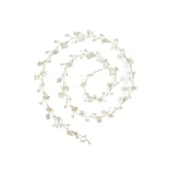 ヘッドドレス 花嫁 50cm 髪飾り ウェディング ヘアアクセサリー 結婚式 カチューシャ 花冠 手作り 二次会 発表会 卒業式 撮影 入学式