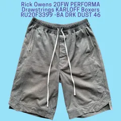 Rick Owens 20FW PERFORMA Drawstrings KARLOFF Boxers RU20F3399 -BA DRK DUST 46