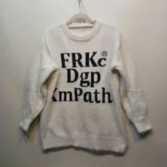 白レタリング アンゴラ ニット 90 95 サイズ 冬 62130