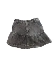 デニム ティアード ブラック スカート