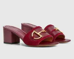 グッチ ホースビット スライド ローヒール スウェード サンダル -未着用 新品 フルセット-