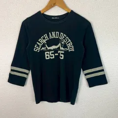 HYSTERIC GLAMOUR ヒステリックグラマー 七分袖 Tシャツ ロゴプリント ブラック FREEサイズ レディース 古着 ギャル Y2K